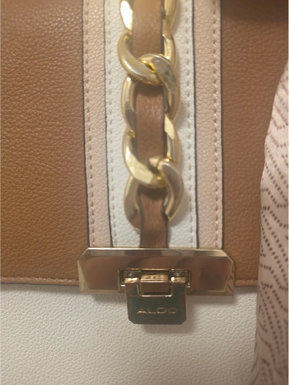 Aldo brown and tan purse